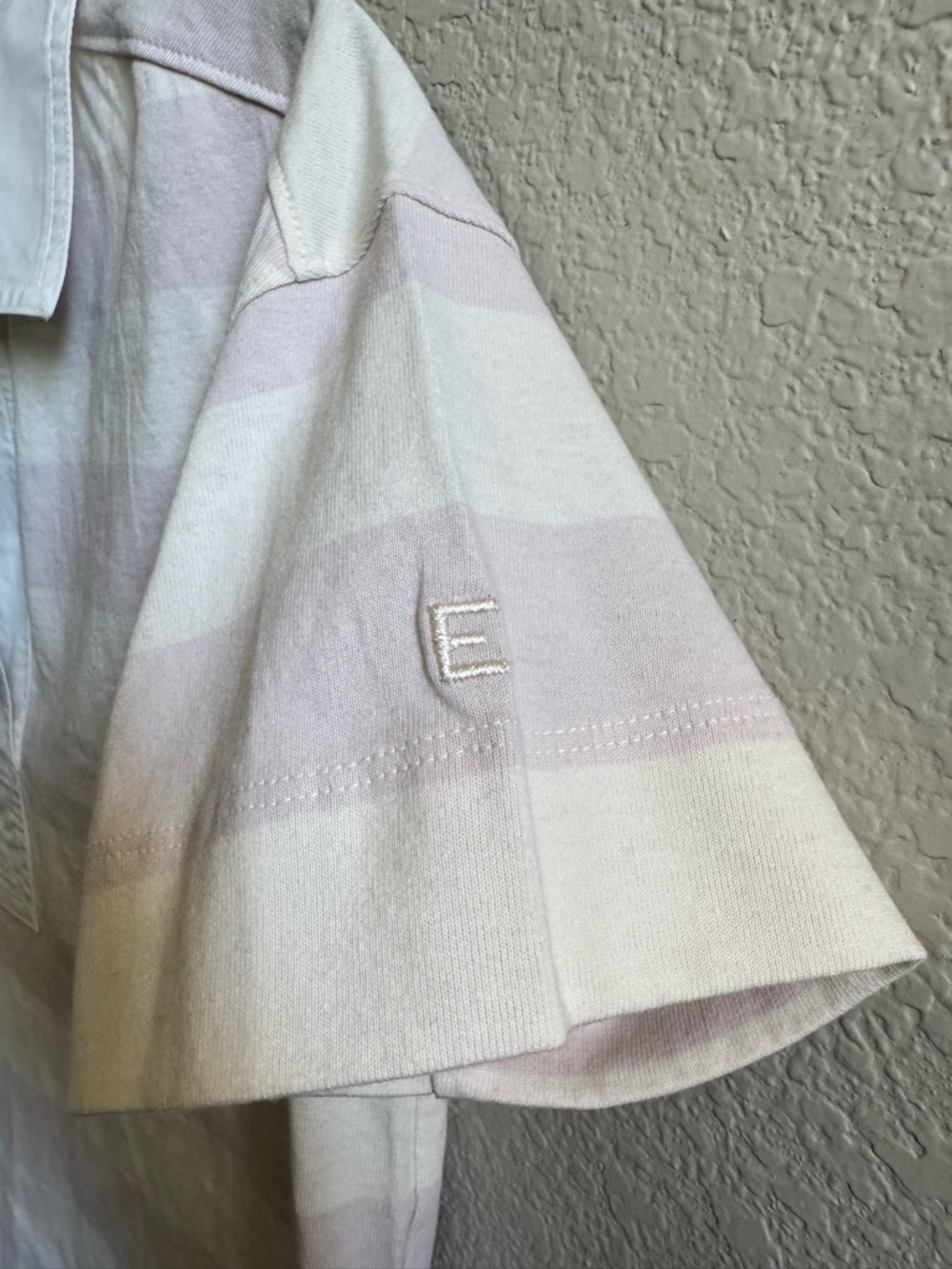 NWT Everlane The Retro Jersey Polo (Rugby) Pale Orchid/Canvas - Picture 6 of 7